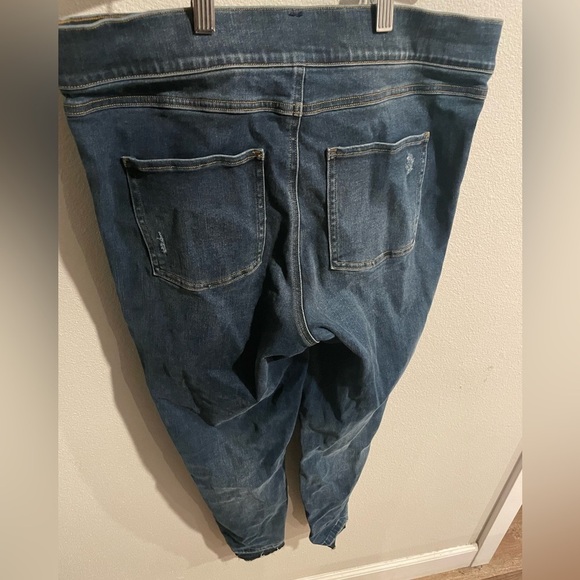 Spanx Distressed Ankle Skinny Jeans Medium Wash Size XL - Picture 3 of 7